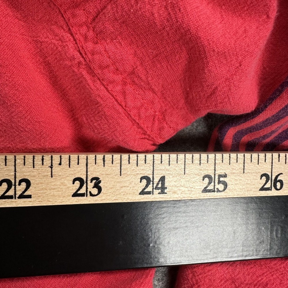 Vintage Dimitri's Network Sweatshirt Mens Medium Red Striped Pullover 80's 90's - Picture 9 of 12